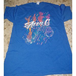 Tee Shirt Large Short Sleeve NWOT Blue + Graphic